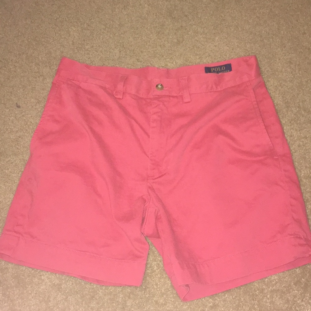 Salmon polo Ralph Lauren shorts